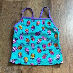 Speedo Blue and Purple Camisole with Pineapple Print